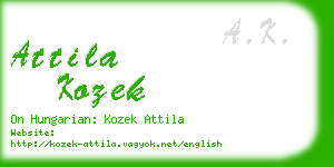 attila kozek business card